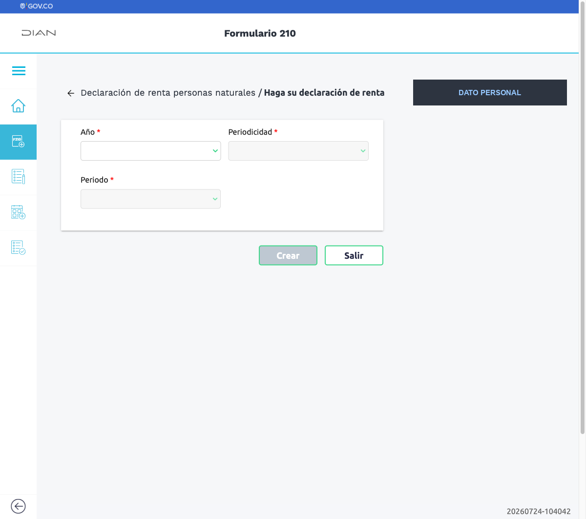 Crear formulario